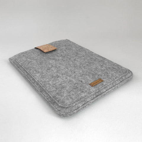 Coque pour Asus Pro | avec fermeture magnétique et compartiment supplémentaire | gris clair - formes | Modèle "HAKA"