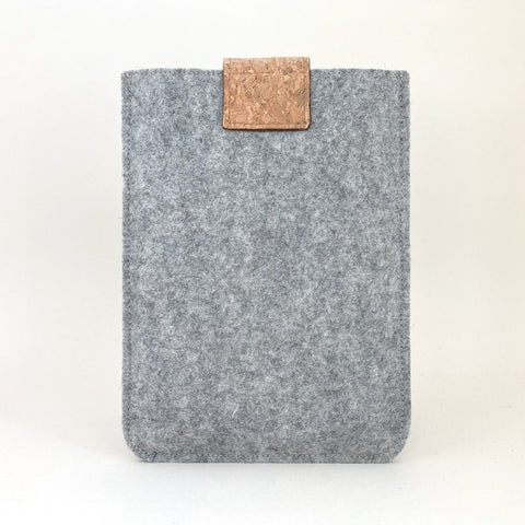 Étui liseuse sur mesure | avec fermeture magnétique et compartiment supplémentaire | gris clair - Bloom | Modèle "HAKA"