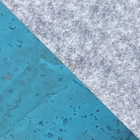 Sac bandoulière pour Xiaomi 14T Pro | en feutre et coton bio | gris clair - azur | Modèle KEDJA deluxe