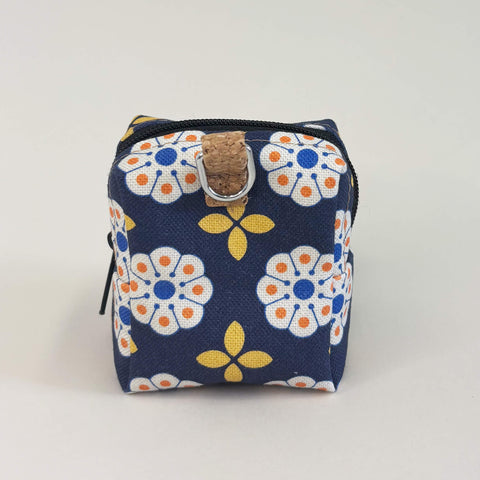 Mini-sac pour écouteurs & co. | fabriqué à partir de coton biologique | Design Bloom | Modèle PocketCube