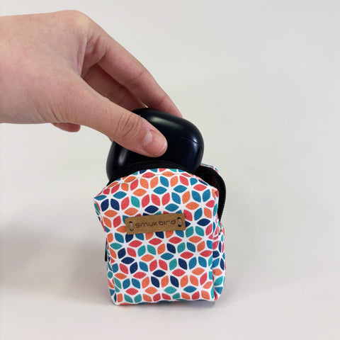 Mini-sac pour écouteurs & co. | fabriqué à partir de coton biologique | Design coloré | Modèle PocketCube