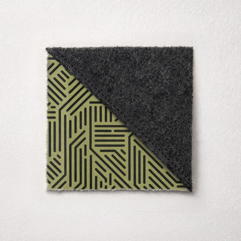 Coque de téléphone sur mesure | en feutre et coton biologique | anthracite - rayures | Modèle "LAISSER"