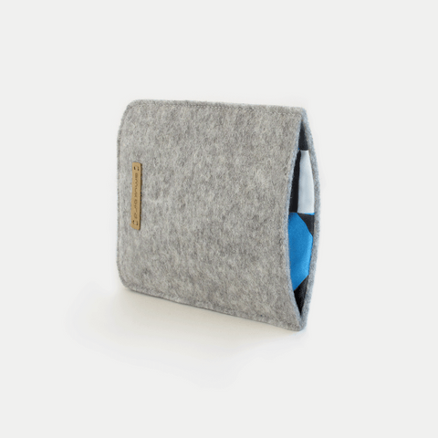 Étui pour Fairphone 6 | en feutre et coton bio | gris clair - shapes | Modèle "LET"