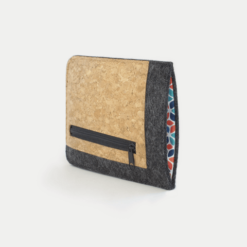 Housse de téléphone avec compartiment pour cartes pour iPhone 16 | anthracite - coloré | Modèle "ZIP"