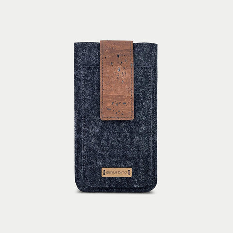 Pochette ceinture pour Samsung Galaxy A51 | avec fermeture magnétique et compartiment pour cartes | anthracite | modèle CLIP