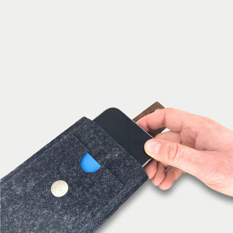 Sac banane pratique pour Xiaomi 13 | avec fermeture magnétique et compartiment pour cartes | anthracite | modèle CLIP