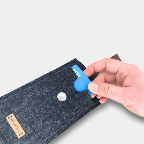 Pochette de ceinture pratique pour Google Pixel 8 | avec fermeture magnétique et compartiment pour cartes | anthracite | Modèle CLIP