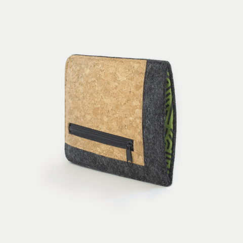 Étui pour téléphone portable avec emplacement pour carte pour OnePlus 8 Pro | anthracite - rayures | Modèle "ZIP"