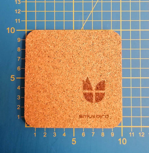 Sous-verres en feutre et en liège | Lot de 2 | 10x10cm | anthracite