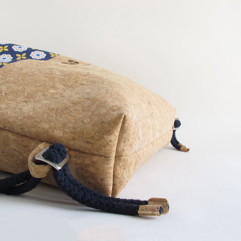 Sac de sport, sac à dos | en coton et liège | Floraison