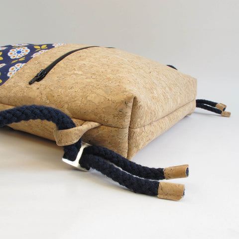 Sac à dos pour enfants, petit sac à dos | en coton biologique et liège | Floraison