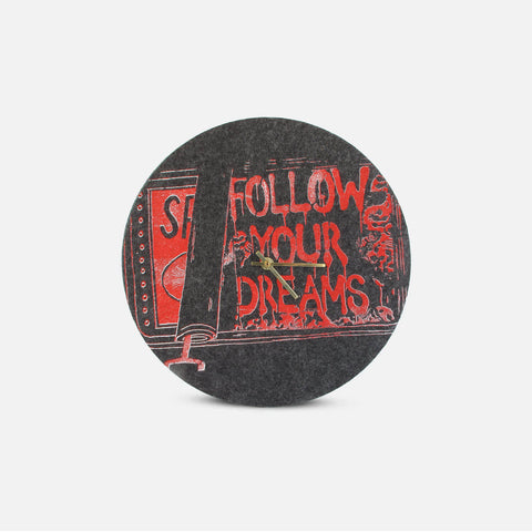 Horloge murale en feutre et liège 30 cm | Conception "Rêves" par Anja Streese