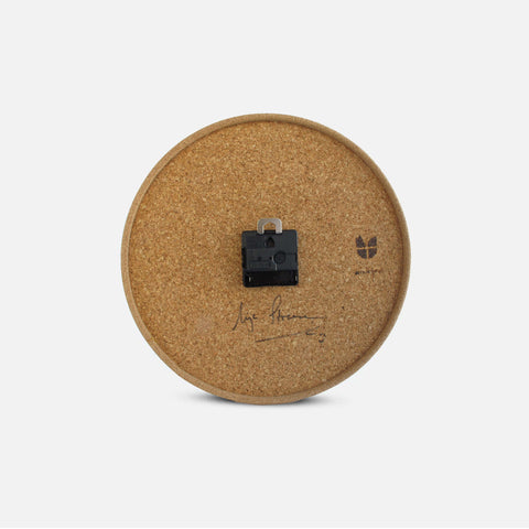 Horloge murale en feutre et liège 30 cm | Conception "Dots" d'Anja Streese