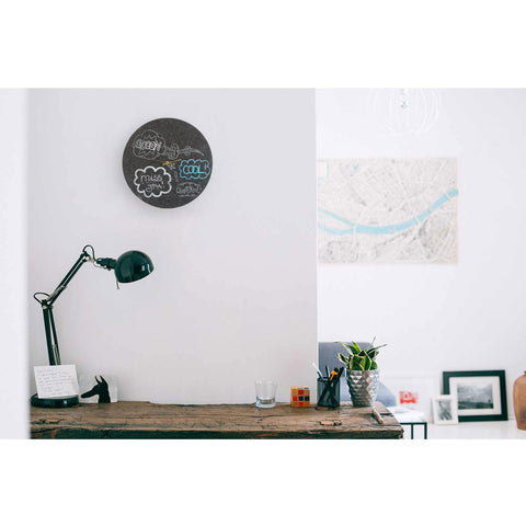 Horloge murale en feutre et liège 30 cm | Design "Cool" d'Anja Streese
