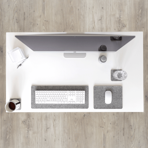 Tapis de souris en feutre et liège | 20x25cm | gris clair