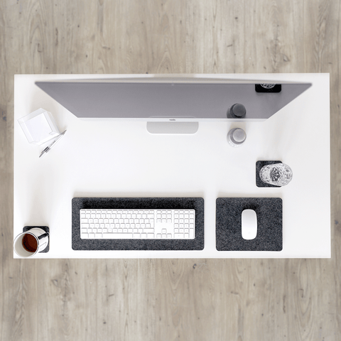 Tapis de souris en feutre et liège | 20x25cm | anthracite