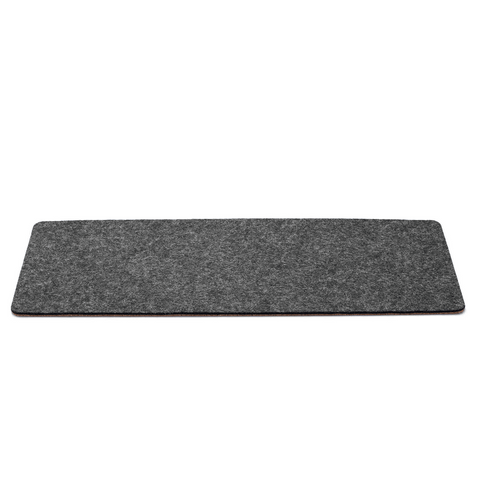 Tapis de bureau en feutre et liège | 20x50cm | anthracite