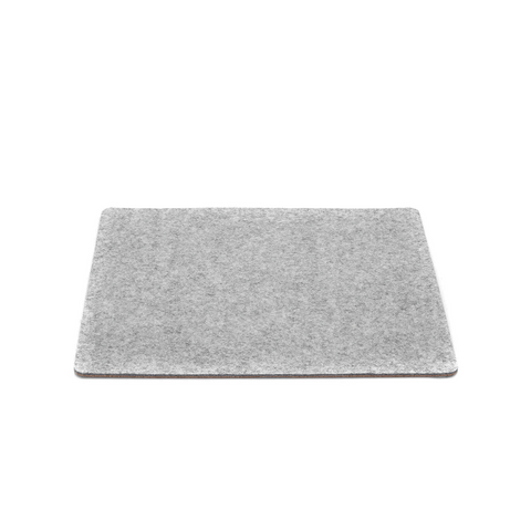Tapis de bureau en feutre et liège | 38x34,5cm | gris clair