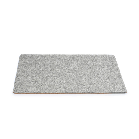 Tapis de bureau en feutre et liège | 38x50cm | gris clair