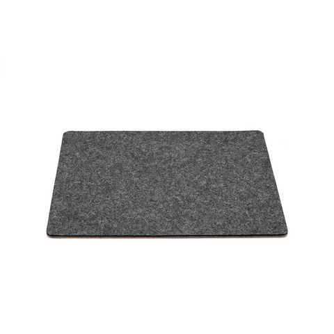 Tapis de bureau en feutre et liège | 38x34,5cm | anthracite