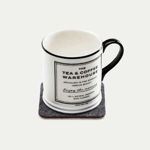 Sous-verres en feutre et en liège | Lot de 2 | 10x10cm | anthracite