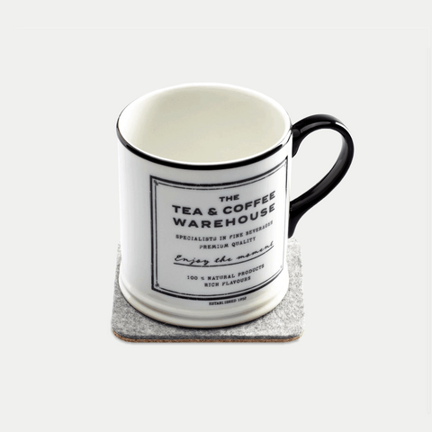 Sous-verres en feutre et en liège | Lot de 2 | 10x10cm | gris clair