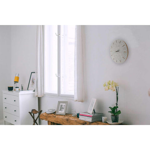 Horloge murale en feutre et liège 30 cm | gris clair - noir | Conception : Copenhague