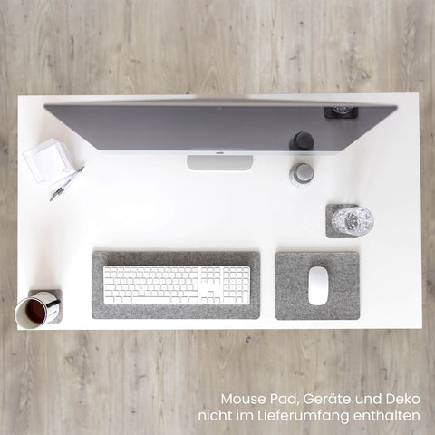 Tapis de bureau en feutre et liège | 20x50cm | gris clair