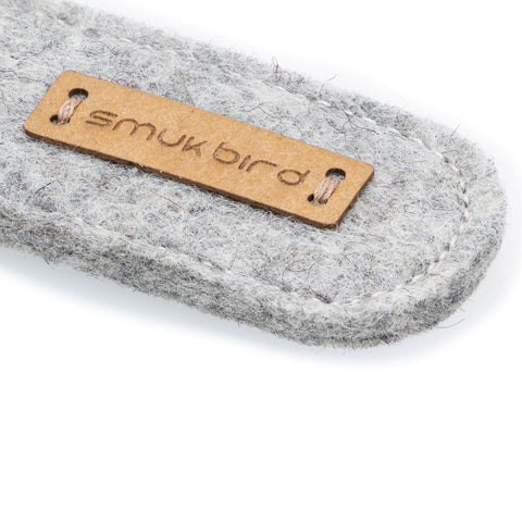 Porte-clés en feutre | gris clair