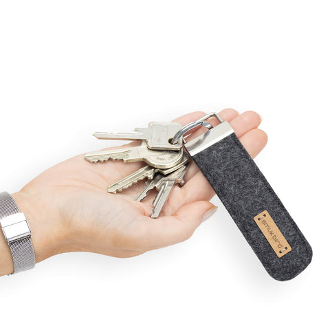 Porte-clés en feutre | anthracite