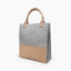 Shopper Bag aus Wollfilz und Kork in Hellgrau Natur freigestellt