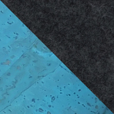 Sac bandoulière pour Fairphone 4 | en feutre et coton bio | anthracite - azur | Modèle KEDJA deluxe