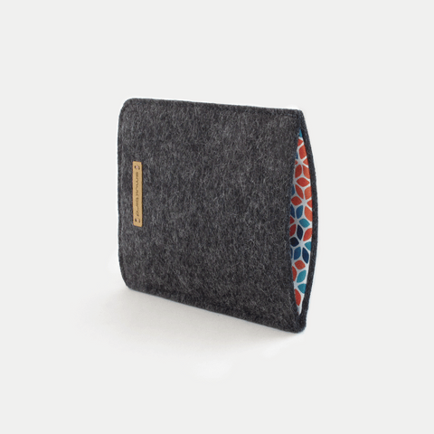 Étui pour téléphone portable pour Samsung Galaxy A35 | en feutre et coton bio | anthracite - coloré | modèle "LET"