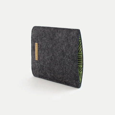 Étui pour téléphone portable pour Samsung Galaxy Z Fold6 | en feutre et coton bio | anthracite - rayures | modèle "LET"