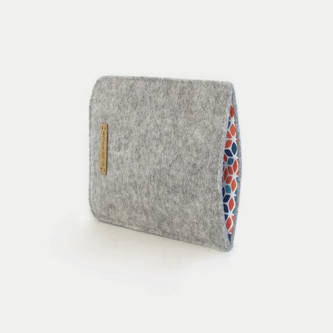 Étui pour téléphone portable pour Samsung Galaxy Z Fold4 | en feutre et coton bio | gris clair - coloré | modèle "LET"