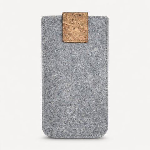 Coque de téléphone sur mesure | avec fermeture magnétique et compartiment supplémentaire | gris clair - formes | Modèle HAKA