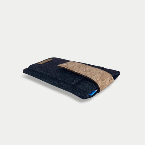 Étui pour téléphone portable pour Samsung Galaxy A20e | avec fermeture magnétique et compartiment supplémentaire | anthracite - Shapes | modèle HAKA