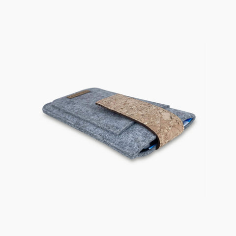 Étui pour téléphone portable pour Samsung Galaxy S25 | avec fermeture magnétique et compartiment supplémentaire | gris clair - Shapes | modèle HAKA