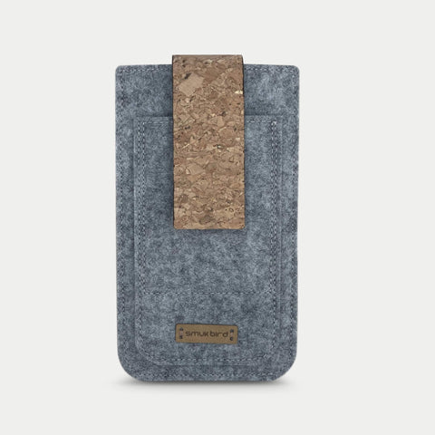 Handytasche für Samsung Galaxy A16 | mit Magnetverschluss und extra Fach | hellgrau - Stripes | Modell HAKA