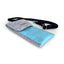 Sac pour téléphone portable à accrocher autour du cou | en feutre et coton biologique | gris clair - azur | Modèle KEDJA de luxe