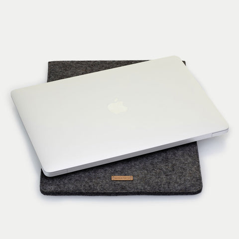 Étui pour HP EliteBook | en feutre et coton biologique | anthracite - Coloré | Modèle "LAISSER"