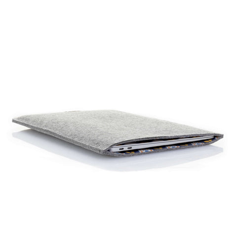 Coque pour Acer Spin | en feutre et coton biologique | gris clair - Bloom | Modèle "LAISSER"