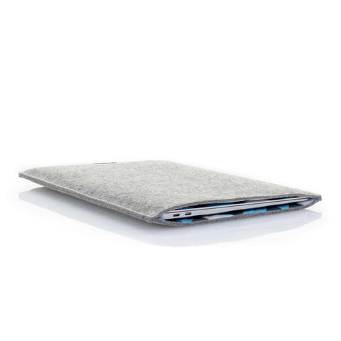Coque pourHuawei Matebook D14 | en feutre et coton biologique | gris clair - formes | Modèle "LAISSER"