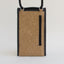 Sac pour téléphone portable à accrocher autour du cou | en feutre et coton biologique | anthracite - pistes | Modèle KEDJA