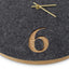 Horloge murale en feutre et liège 30 cm | anthracite - or | Conception : Aarhus