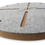 Horloge murale en feutre et liège 30 cm | gris clair - or | Conception : Odense