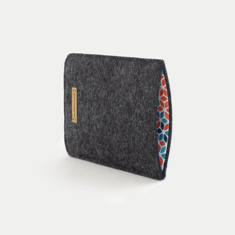 Housse de téléphone pour Xiaomi Poco X5 Pro | en feutre et coton biologique | anthracite - coloré | Modèle "LAISSER"