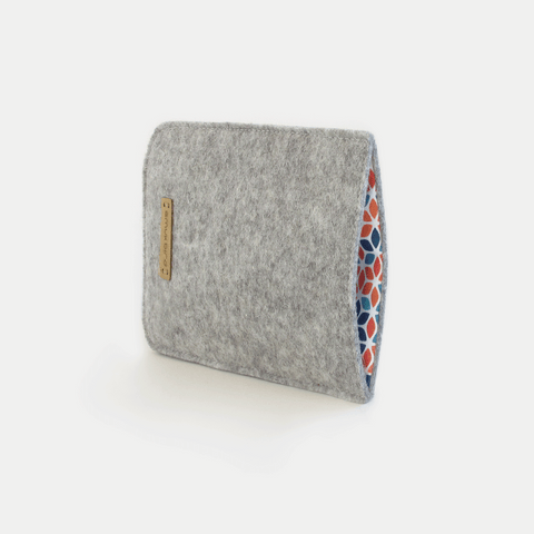 Étui de téléphone portable pour OnePlus 10 Pro | en feutre et coton biologique | gris clair - coloré | Modèle "LAISSER"