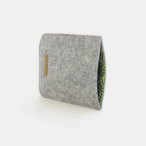 Étui de téléphone portable pour Xiaomi 13T | en feutre et coton biologique | gris clair - rayures | Modèle "LAISSER"