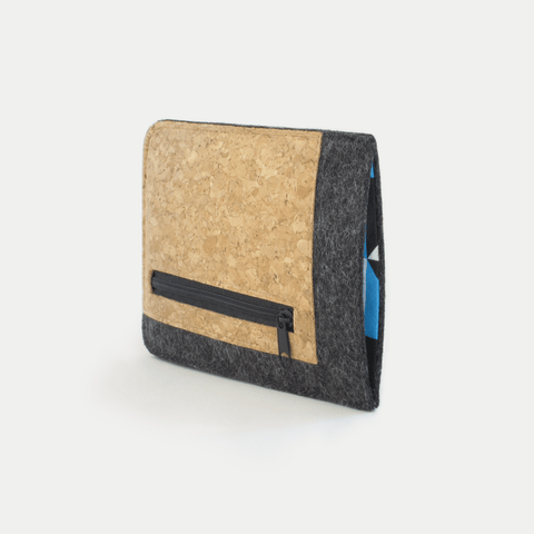 Housse de téléphone avec compartiment pour cartes pour Google Pixel 6a | anthracite - formes | Modèle "ZIP"
